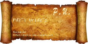 Pál Uriás névjegykártya